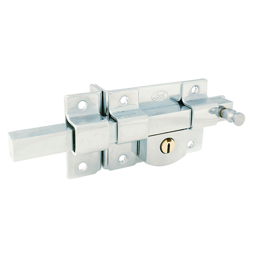 [LOC-L560ICB] CERRADURA DE BARRA FIJA FUNCIÓN IZQUIERDA, CROMO BRILLANTE, LLAVE ESTÁNDAR, EN CAJA