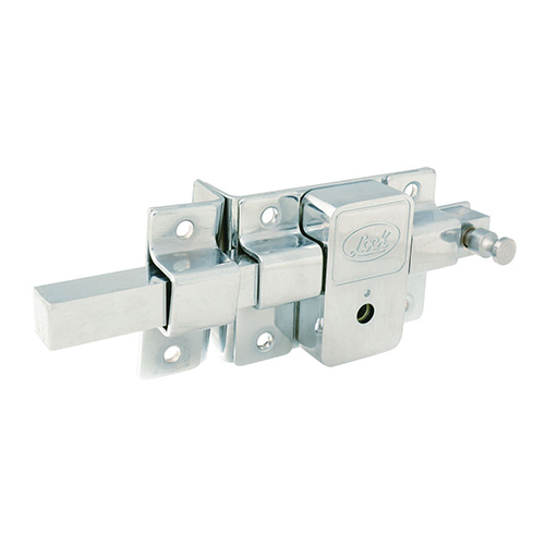 [LOC-L590ICB] CERRADURA DE BARRA LIBRE FUNCIÓN IZQUIERDA, CROMO BRILLANTE, LLAVE TETRA, EN CAJA