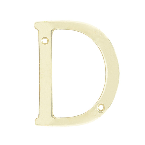 [LOC-L701DLB] LETRA D SLIM 4" LATÓN BRILLANTE