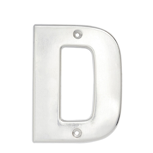 [LOC-L70DC] LETRA D BOLD 4" CROMO SATINADO