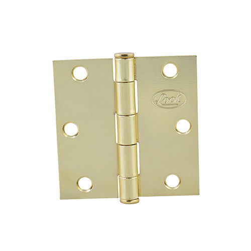[LOC-LBC35LB] BISAGRA CUADRADA PERNO SUELTO DE ACERO LATÓN BRILLANTE 3.5" X 3.5"