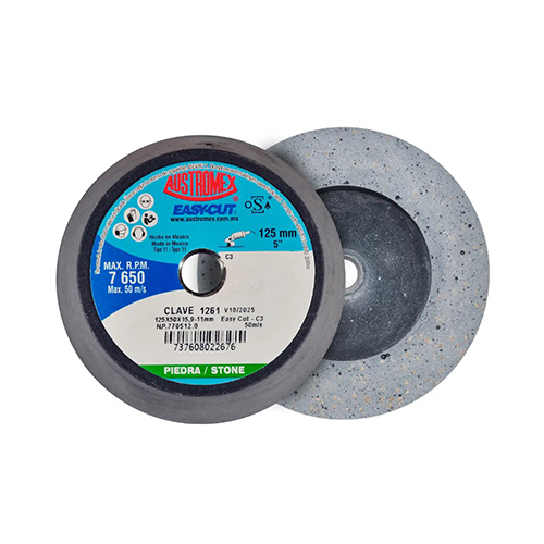[AUS-1262] PIEDRA COPA SHELLAC 5 X 2 X 5/8 (BD) GRANO C4 280 EASY CUT