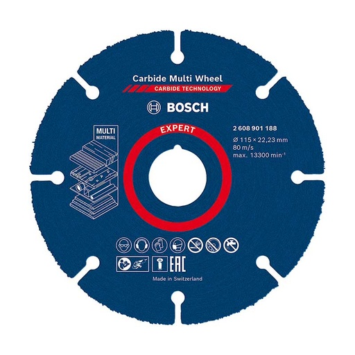 [BOA-2608901188] DISCO DE CORTE EXPERT CARBIDE MULTI WHEEL MULTIMATERIAL 115 MM