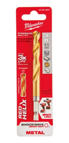 [MIA-48-89-4621] BROCA DE TITANIO SHOCKWAVE 3/8"