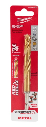 [MIA-48-89-4827] BROCAS MÉTRICAS DE TITANIO SHOCKWAVE ™ RED HELIX ™12MM