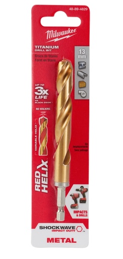 [MIA-48-89-4829] BROCAS MÉTRICAS DE TITANIO SHOCKWAVE ™ RED HELIX ™ 13MM