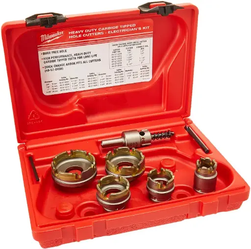 [MIA-49-22-8310] JUEGO 7 PIEZAS CORTADORES DE CARBURO PARA LAMINA (ELECTRICISTAS)