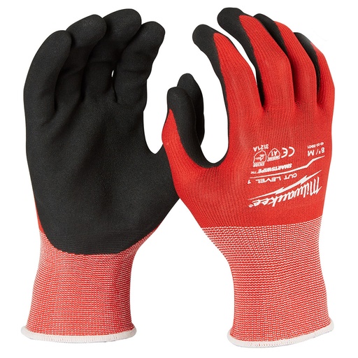 [MIA-48-22-8901] GUANTES ANTICORTE NIVEL 1 BAÑADOS EN NITRILO TALLA M