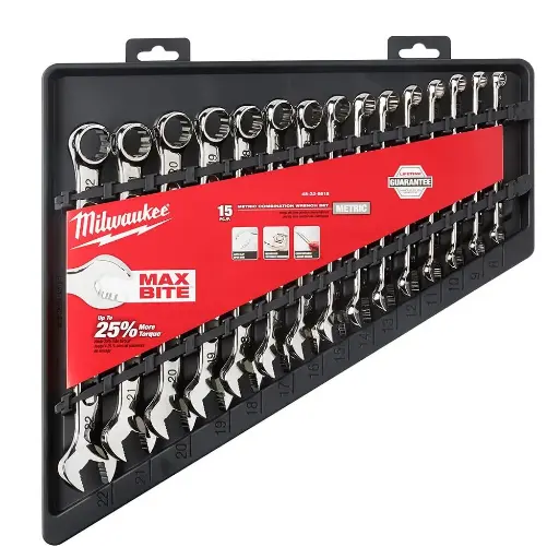 [MIA-48-22-9515] 15PC COMBO WRENCH KIT METRIC