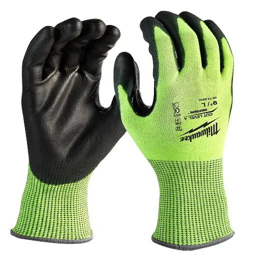 [MIA-48-73-8942B] (12) CUT 4 HIGH VIS GLOVE 12PK-L