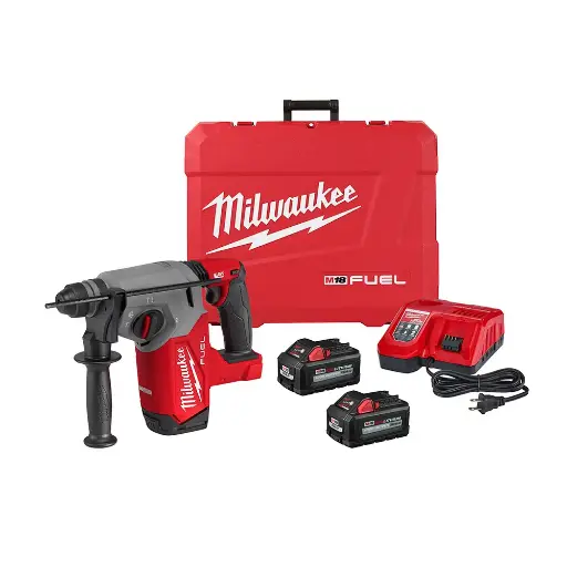 [MIL-2912-22] KIT INALÁMBRICO DE 1 HERRAMIENTA ROTOMARTILLO SDS PLUS DE 1" M18™ BRUSHLESS FUEL™ 18 VOLTIOS ION DE LITIO CON DOS BATERÍAS XC 5 AMP + CARGADOR + ESTUCHE DE ALMACENAJE