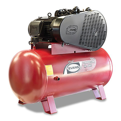 [EVA-E460ME1000-500] COMPRESOR LUBRICADO 2 ETAPAS 10 HP TRIF. 175 lb 500L (ROJO) (LIBRE A BORDO GDL.)