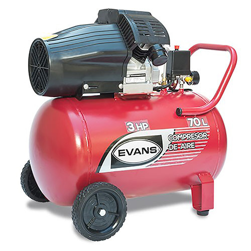 [EVA-EC17VME300-070] COMPRESOR COAXIAL DE 3 HP CON TANQUE DE 70 LITROS PORTATIL (NO LLEVA BANDA)