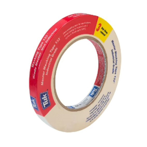 [TUK-133-1/2X50] CINTA MASKING TAPE 1/2 X 50m (ROJA) P/ALTA TEMPERATURA