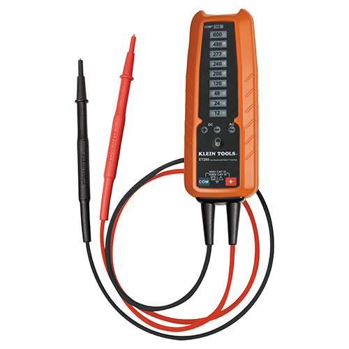 [KLE-ET200] PROBADOR DE VOLTAJE ELECTRONICO C/9 NIVELES HASTA 600 V Y PROB. D/CONT. Y LUZ