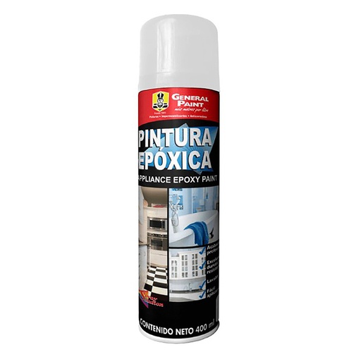[G.P-AE2301] PINTURA EPOXICA BLANCA P/PISOS METAL Y MADERA USO RUDO P/LARGA DURACION (400ml)