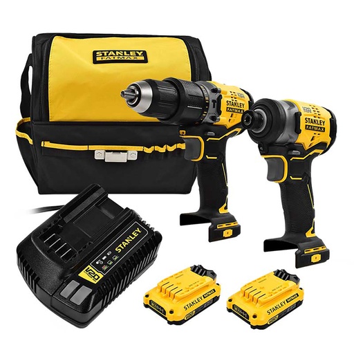 [SPT-SBDI461D2S-B3] COMBO DE TALADRO PERCUTOR Y ATORNILLADOR DE IMPACTO INALÁMBRICO SIN CARBONES