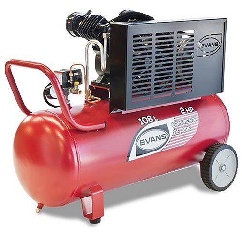 [EVA-E13VME200-108] COMPRESOR LUBRICADO 1 ETAPA 2 HP MONOF. 125 lb 108L HOR.