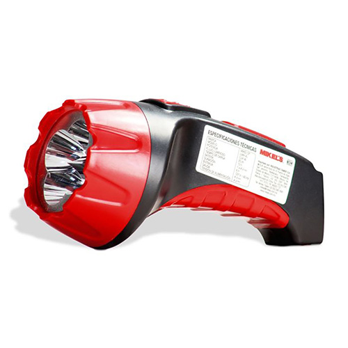 [MIK-LMR-4L] LAMPARA MANUAL RECARGABLE DE 4 LEDS C/CLAVIJA