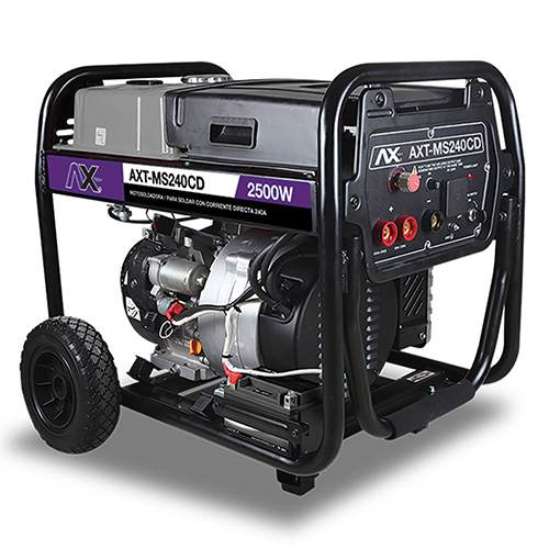 [AXT-MS240CD] MOTOSOLDADORA GASOLINA 50-240 AMP P/7018 16 HP CD C/MARCHA BATERIA Y LLANTAS (NO