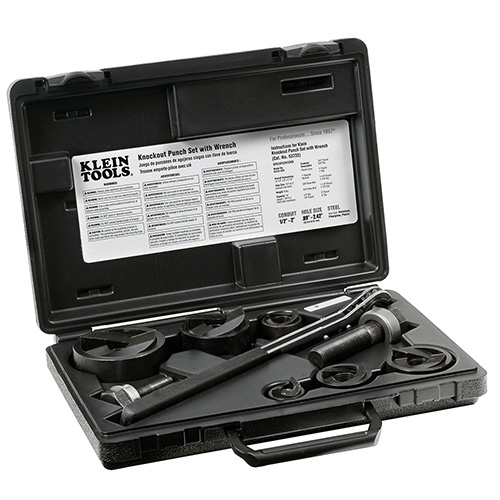 [KLE-53732] JUEGO DE 6 SACABOCADOS DE 1/2, 3/4, 1, 1 1/4, 1 1/2 Y 2 ESTUCHE C/LLAVE D/MATRAC
