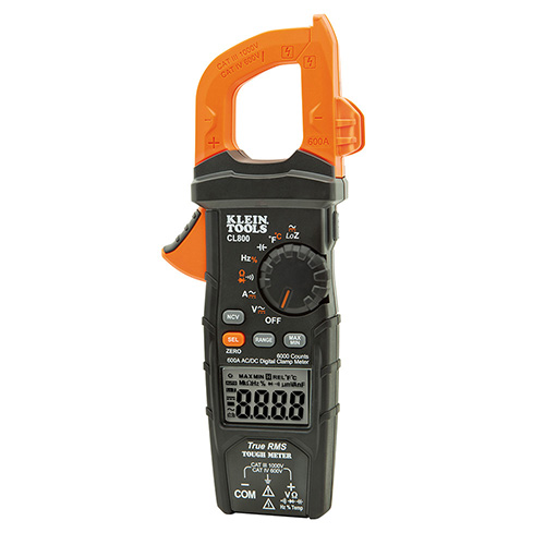 [KLE-CL800] MULTIMETRO DE GANCHO 600 AMP LA/CD RANGO AUTOMATICO