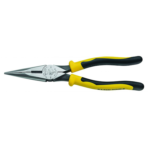 [KLE-KT203-8] PINZA DE PUNTA CONICA C/CORTE LATERAL DE 8 MANGO BICOLOR