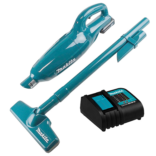 [MAK-CL108FDWY] ASPIRADORA INALAMBRICA AZUL 12 V 3 VEL LI-ION 1 BAT 1.5 A.H Y CARG. C/BOQUILLAS