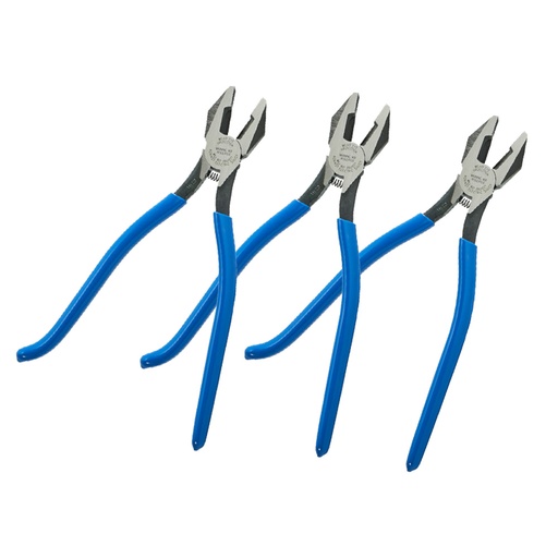 [TUL-2000-7CSTWP+C01] COMBO DE 3 PINZAS DE ELECTRICISTA 9 TULMEX C/SIST. DE ENGARZE CORTA CABLES ACSR P/TORNILLOS Y CLAVOS (EMP. A GRANEL C/BOLSA PLASTICA)
