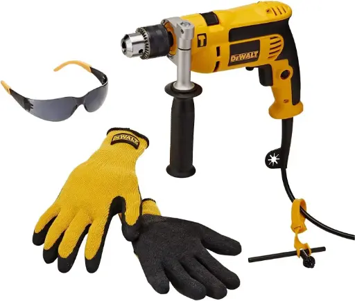 [BDD-DWE1650SI-B3] COMBO ROTOMARTILLO 650W + GUANTES + LENTES