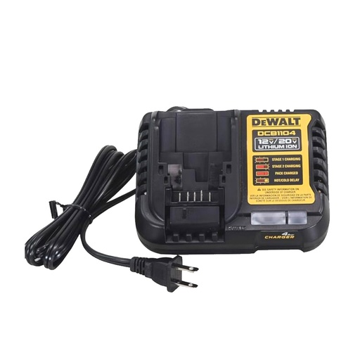 [BDA-DCB1104-B3] CARGADOR DE BATERIAS DE 12 y 20 V P/BATERIAS DE 2,4 Y 6 AMPS AMPS DEWALT
