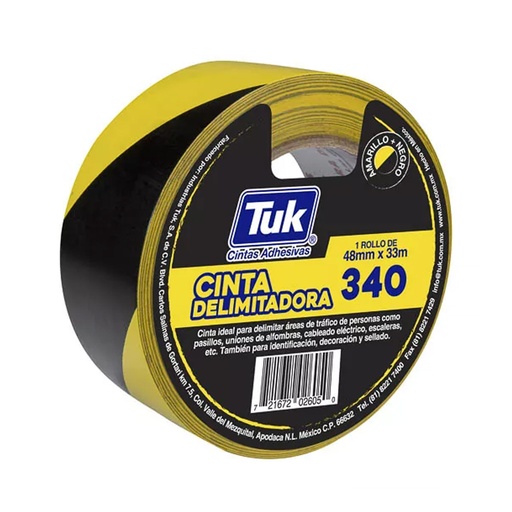 [TUK-340A/NG-48X33] CINTA DELIMITADORA AMARILLO-NEGRO 48X33 (434003)