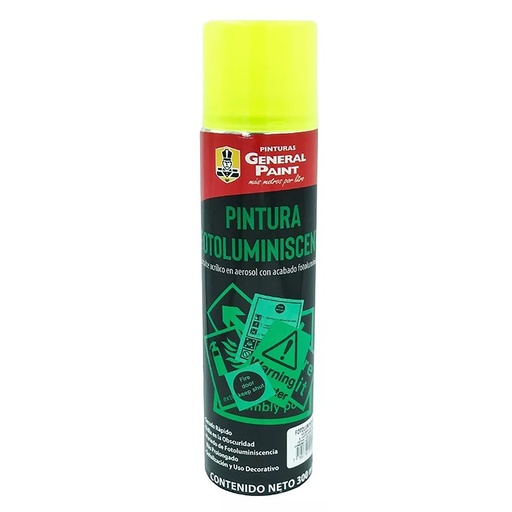[G.P-AF4103] PINTURA EN SPRAY (BOTE 400ml) FOTOLUMINISCENTE COLOR VERDE PARA VER EN LA OBSCURIDAD