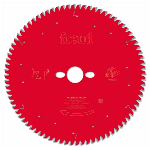 [BOA-F03FS09703] DISCO C/PASTILLAS DE CARBURO FREUD 7-1/4 x 24 D (182 mm Z-24 ATB 15.88 mm) P/MADERA DURA Y BLANDA (ANTES F03FS03683)