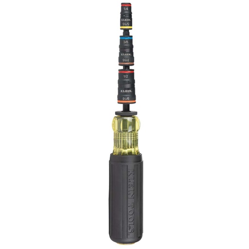 [KLE-32910] DESARMADOR CON DADOS DE IMPACTO 7 en 1 (1/4-9/16) C/ENTRADA DE 1/4 PARA DESTORNILLADOR