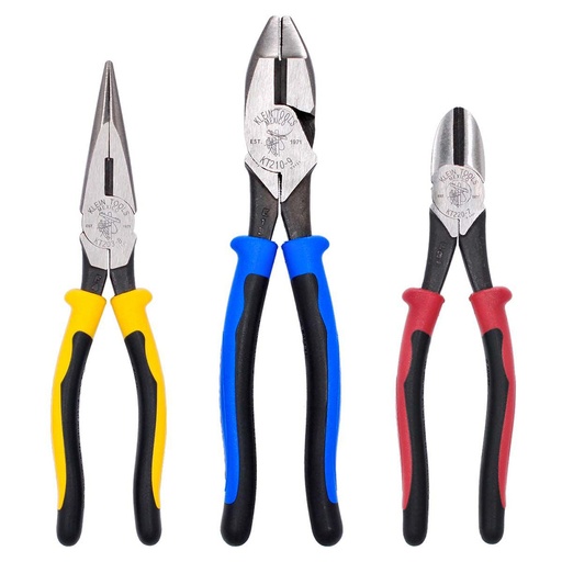 [KLE-KTM0005] COMBO DE 3 PINZAS PARA ELECTRICISTA PRO (KT210-9, KT203-8 y KT220-7)
