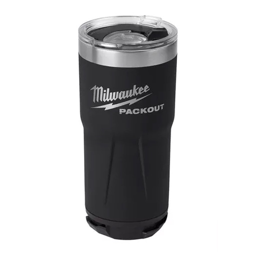 [MIA-48-22-8392B] VASO MILWAUKEE DE 20 ONZAS C/SISTEMA PACKOUT™ COLOR NEGRO (TUMBLER)