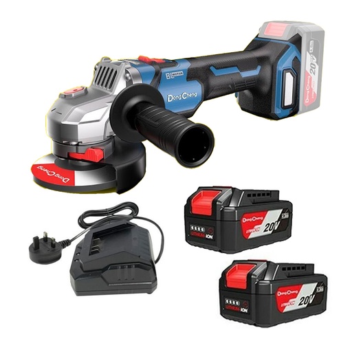 [DCH-DCSM04-115EM] MINIESMERILADORA 4-1/2 20V SIN CARBONES CON 2 BATERIAS 4 AMP 9000/M CARGADOR Y ESTUCHE