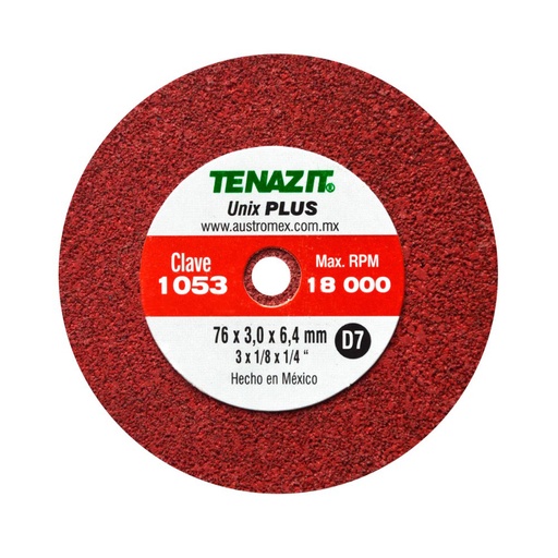 [AUS-1053] RUEDA UNIX DE DENSIDAD 7 DE 3X1/8X1/4 PULG.