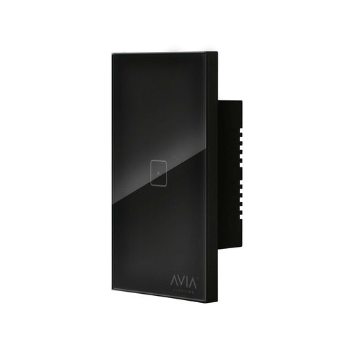 [AXO-SH1201] APAGADOR SMART WIFI DE 1 MODULO SISTEMA TOUCH PLACA DE CRISTAL NEGRO