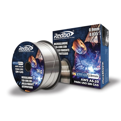 [RED-ER4043-0.9MM] ROLLO DE MICROALAMBRE SOLIDO 0.35 DE 0.9 MM P/USO C/GAS 1 LB 0.5 KG ESPECIAL P/SOLDAR ALUMINIO