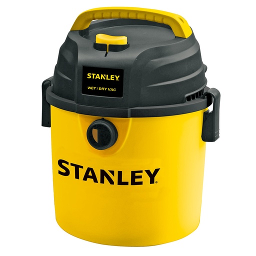 [STA-SL18134P_Y] ASPIRADORA DE 3HP DE 2.5 GALONES 9 LTS PARA SECO/MOJADO MARCA STANLEY 80 CFM CABLE DE 1.8 MTS C/6 ACCESORIOS