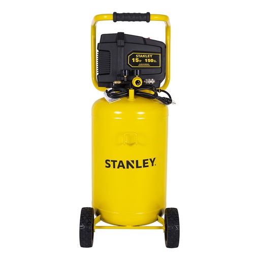 [STA-SXCMXA231501-B3] COMPRESOR DE AIRE DE 2HP 15 GAL. 57 LTS 120-150 PSI CFM HASTA 3.4 VERTICAL C/RUEDAS 120 V LIBRE DE ACEITE