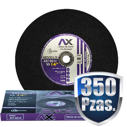 [AXT-DC14COM1] COMBO 35 CAJAS DE 10 DISCOS DE 14 PULG. CON SOLDADORA INVERSOR VOL-AS160TBV 160 AMP, BIVOLTAJE GRATIS