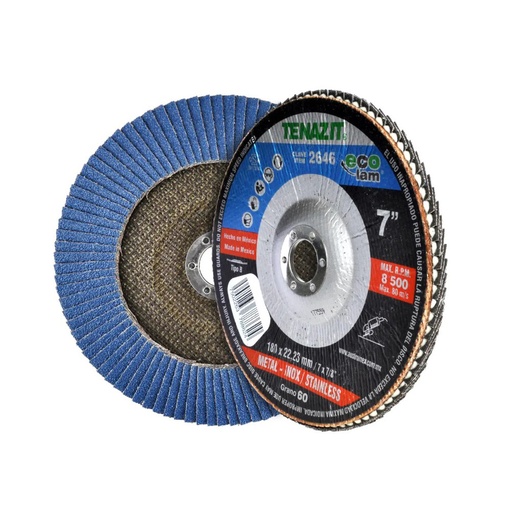 [AUS-2646] DISCO LAMINADO P/LIJAR DE 7 X 7/8 GRANO 60 LINEA ECOLAM (EL MAS ECONOMICO DE LA LINEA)