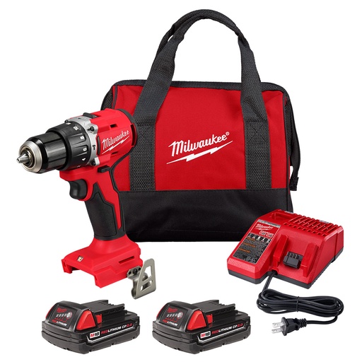 [MIL-3602-22CT] KIT DE TALADRO PERCUTOR/DESTORNILLADOR COMPACTO SIN ESCOBILLAS M18 DE 1/2