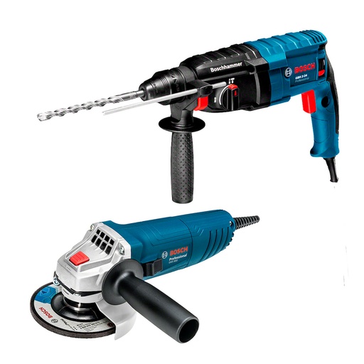 [BOI-06112A75G0] COMBO MARTILLO CINCELADOR GBH 2-24 + MINIESMERILADORA 4 1/2 GWS 850