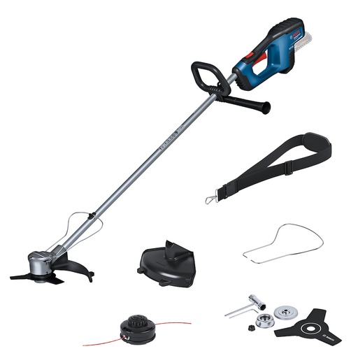 [BOI-06008D1000] DESBROZADORA INALAMBRICA 18V BRUSHLESS CON CUCHILLA 3 PUNTAS Y ACCESORIOS (HERRAMIENTA SOLA) (MOD GFR 18V-23)
