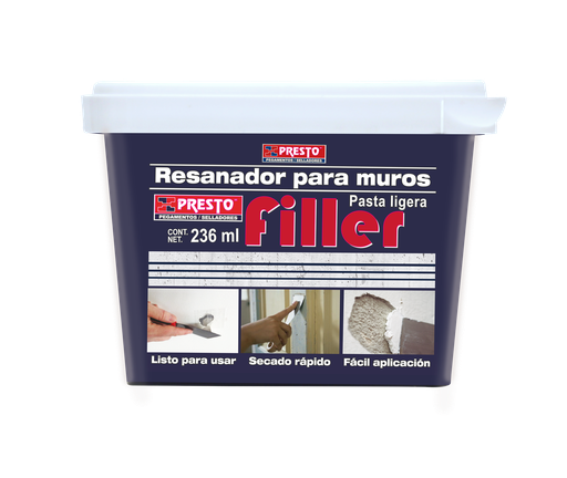 [PRE-2404] RESANADOR DE MUROS PRESTO FILLER TARRO DE 236 ML.