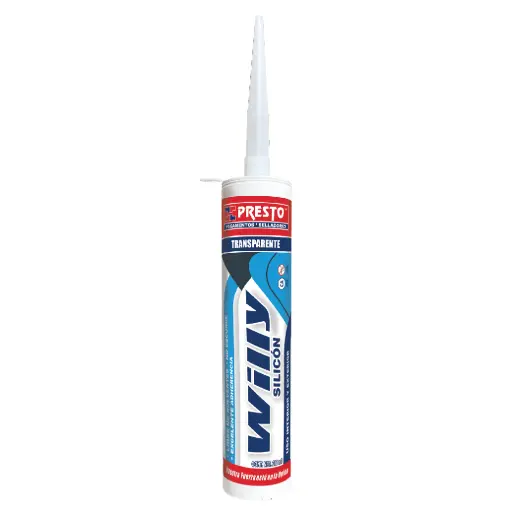 [PRE-0325] SILICON TRANSPARENTE WILLY EN CARTUCHO DE 280 ML.